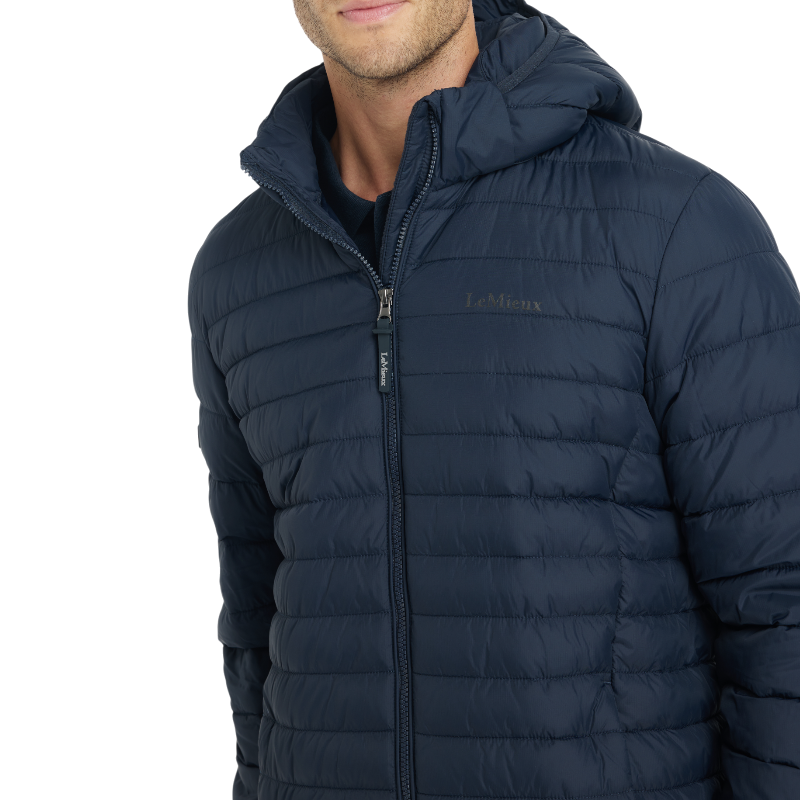 Lemieux - Herren Steppjacke mit Kapuze in Marineblau 
