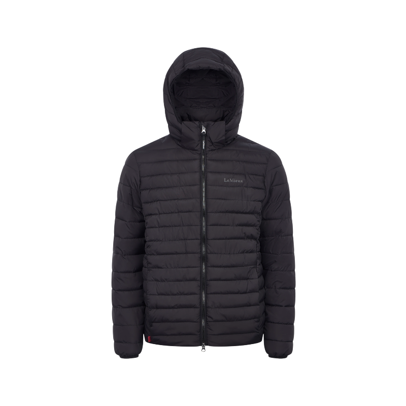 Lemieux - Black men's hooded down jacket 