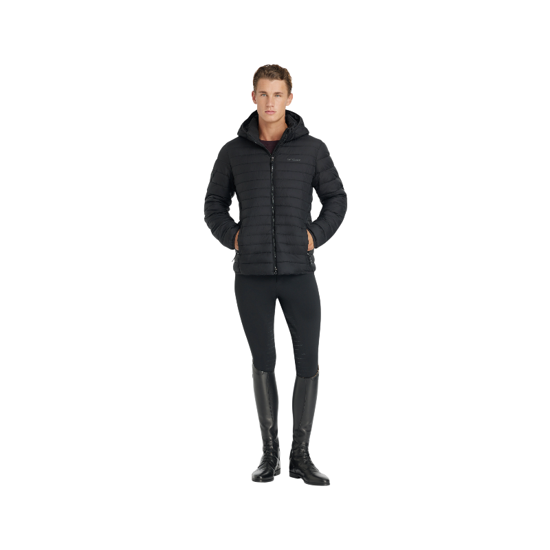 Lemieux - Zwarte heren parka met capuchon 