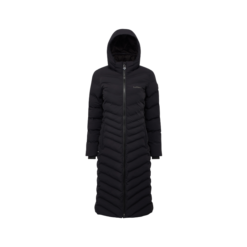 Lemieux - Lange, wasserdichte Steppjacke für Frauen in Schwarz Hayley 