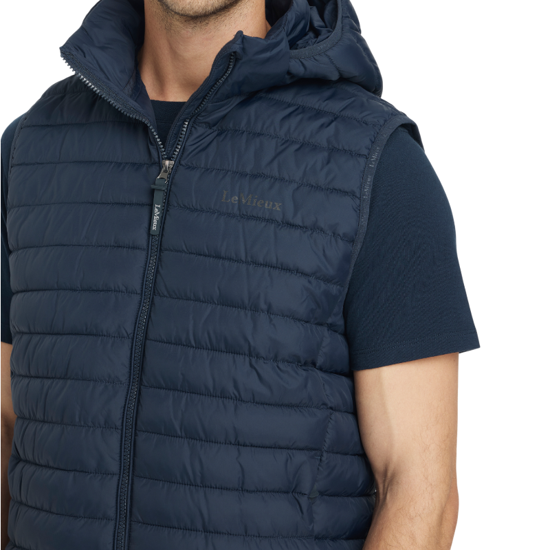 Lemieux - Mouwloze gewatteerde jas voor heren in marineblauw 