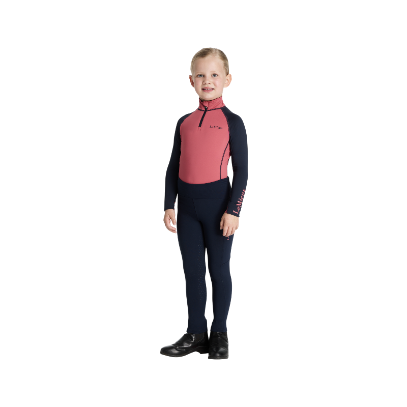 Lemieux - Legging d'équitation fille Pull-on brossé Nora Mini marine | - Ohlala