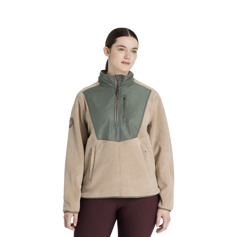 Lemieux - Polaire bi-materiaal met ritskraag voor dames Clara rosemary 