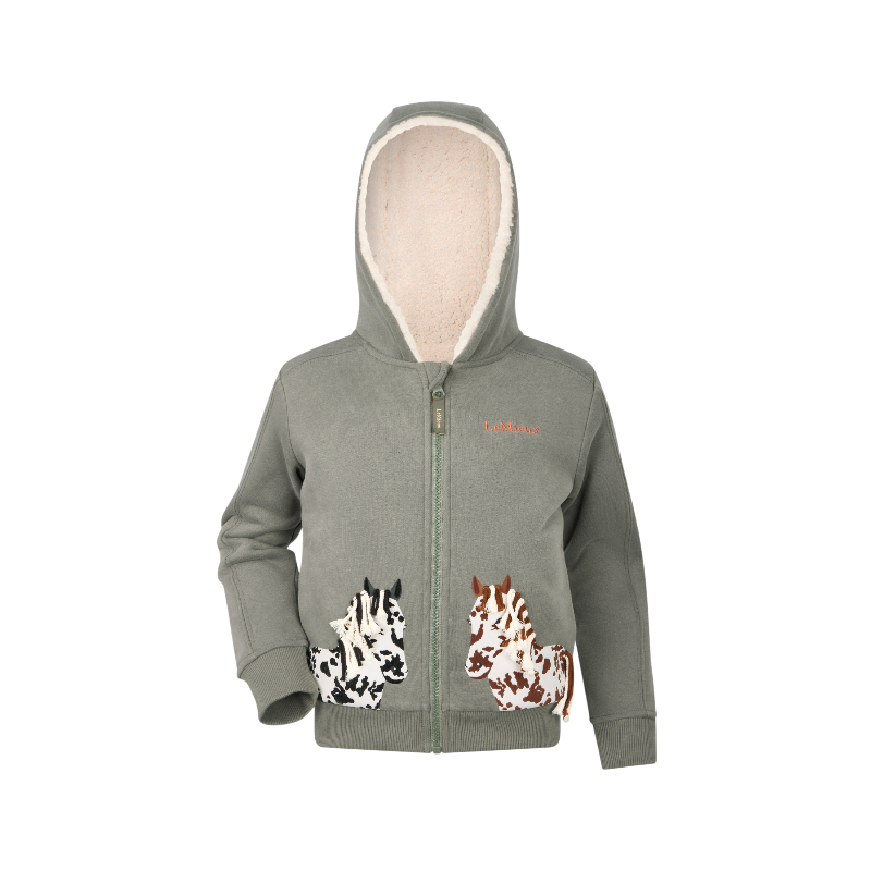 Lemieux - Sweat à capuche zippé enfant Poney Mini Charlie rosemary
