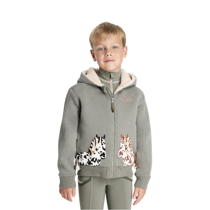 Lemieux - Sweat à capuche zippé enfant Poney Mini Charlie rosemary