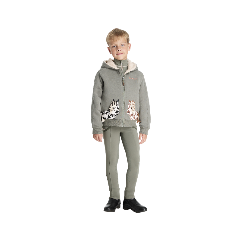 Lemieux - Sweat à capuche zippé enfant Poney Mini Charlie rosemary