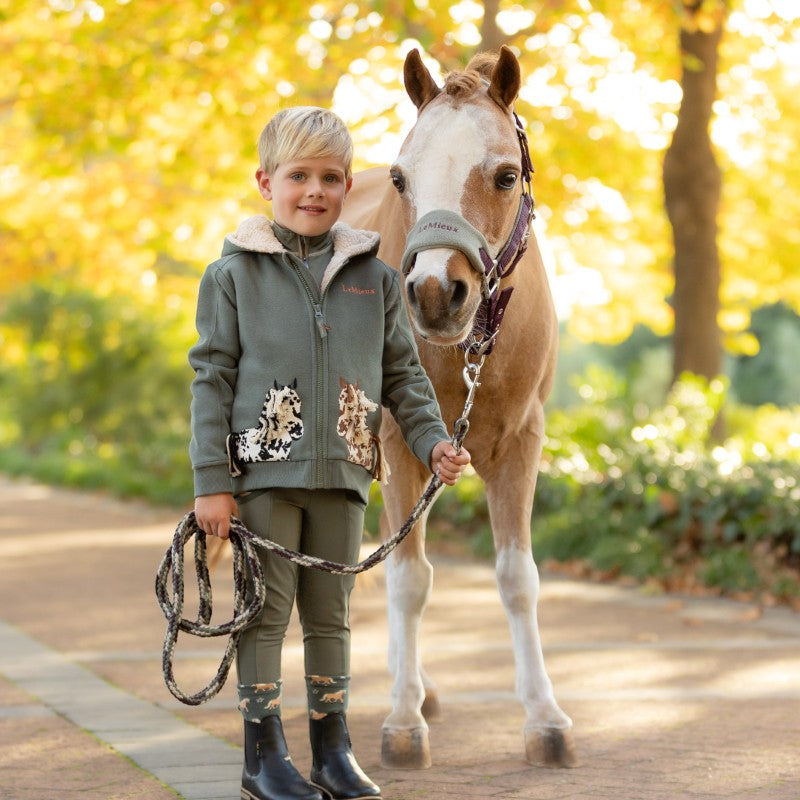 Lemieux - Sweat à capuche zippé enfant Poney Mini Charlie rosemary