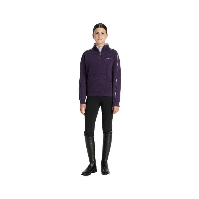 Lemieux - Sweat col zippé enfant Young Rider Kate juniper/ lilac