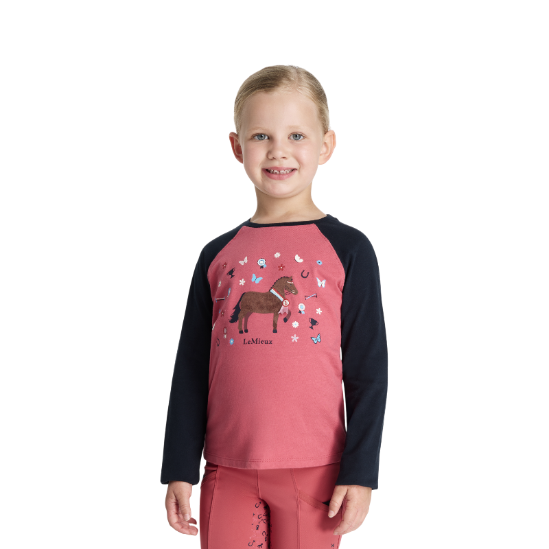 Lemieux - T-shirt manches longues enfant Chancer Mini Jamie cranberry