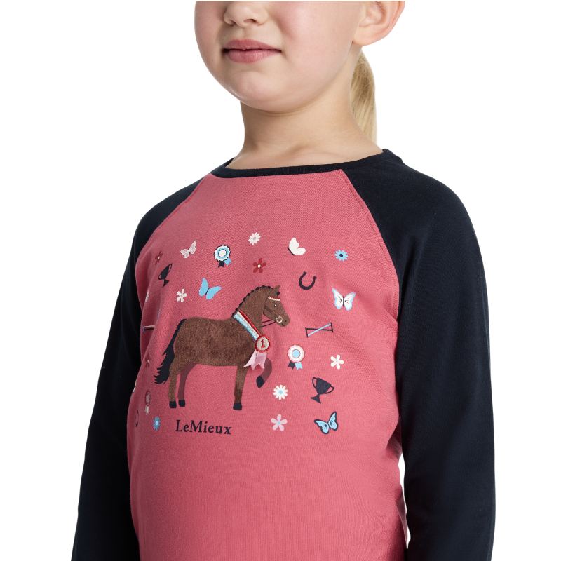 Lemieux - T-shirt manches longues enfant Chancer Mini Jamie cranberry