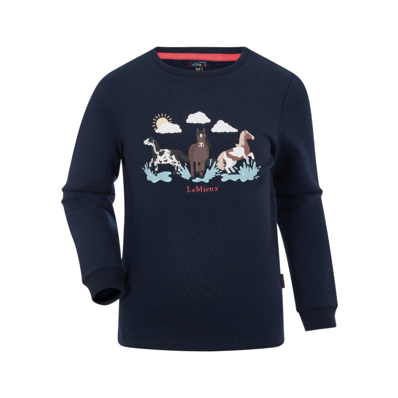 Lemieux - T-shirt manches longues enfant Mini Poppy marine