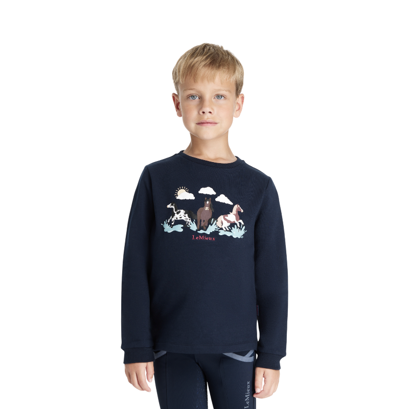 Lemieux - T-shirt manches longues enfant Mini Poppy marine