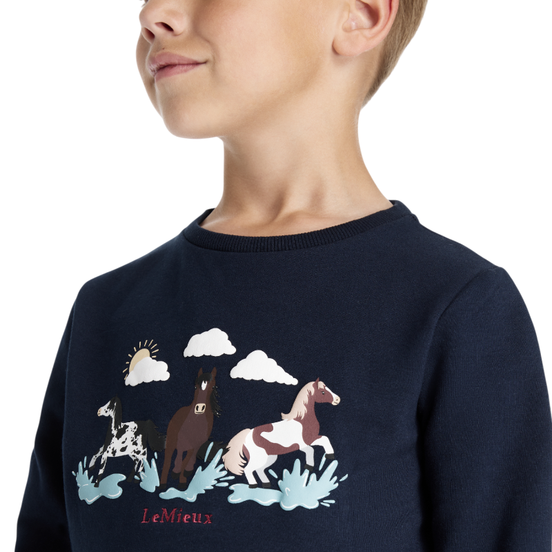 Lemieux - T-shirt manches longues enfant Mini Poppy marine