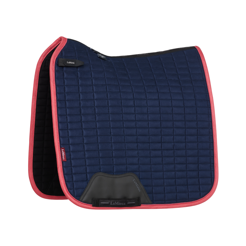 Lemieux - Dressuurmat vierkant marine/ cranberry 