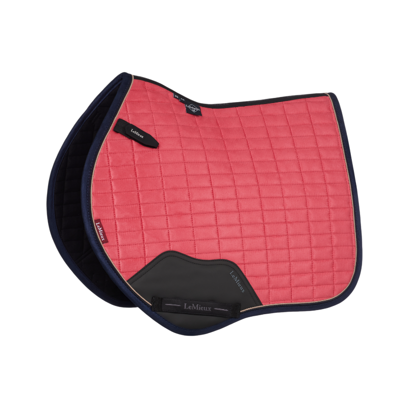 Lemieux - Tapis de selle Square en suédine cranberry