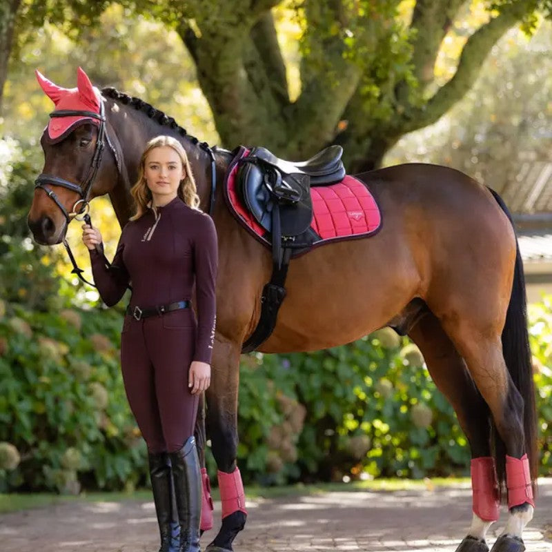 Lemieux - Tapis de selle Square Loire Classic cranberry