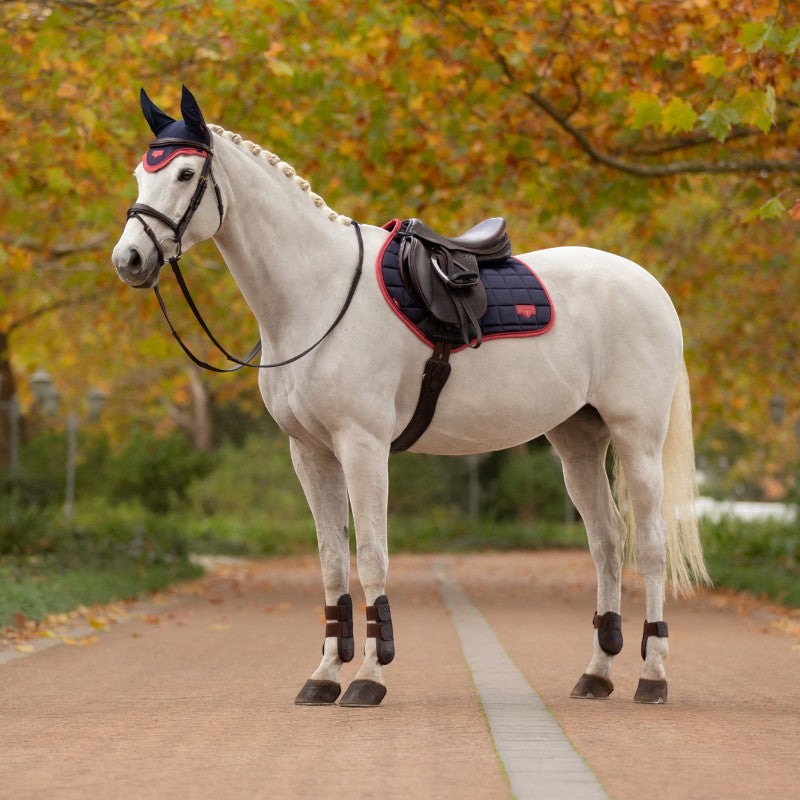 Lemieux - Square Loire Classic zadeldek marine/ cranberry 