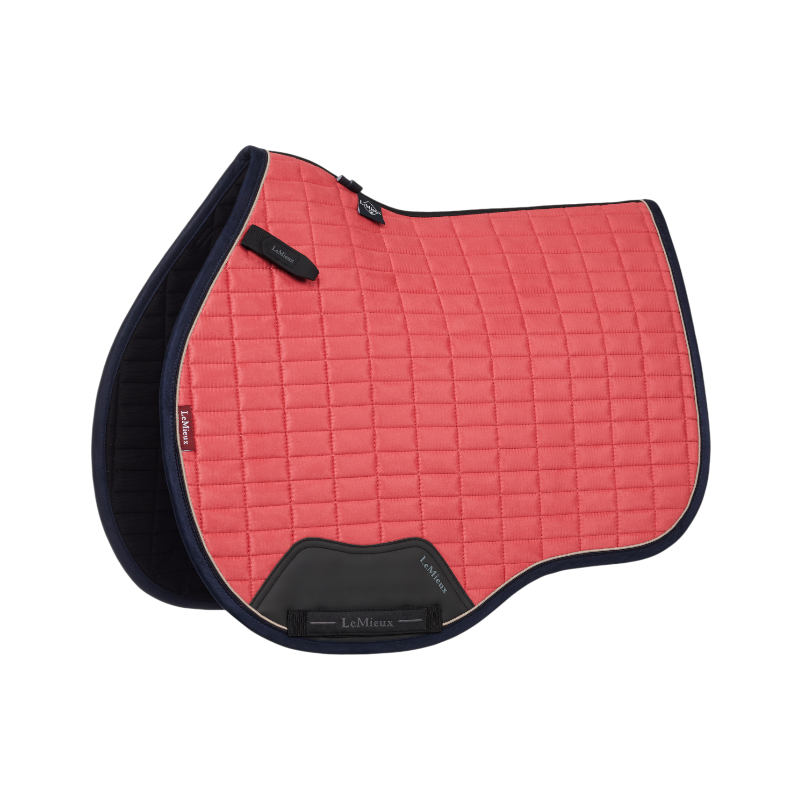 Lemieux - Mixte Square zadelonderlegger in cranberry suede 