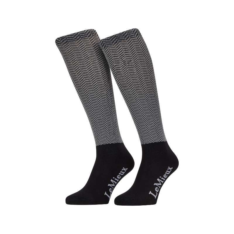 LeMieux - Chaussettes d'équitation Aspen noir/ chevron