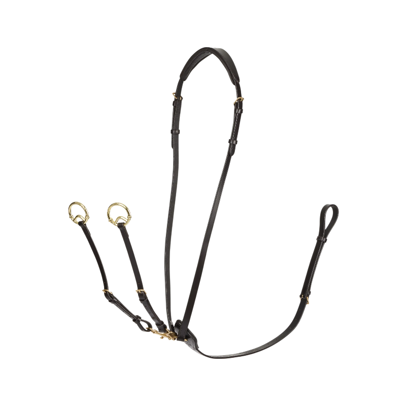 Lemieux - Martingale met Kudos ringen bruin/ messing 