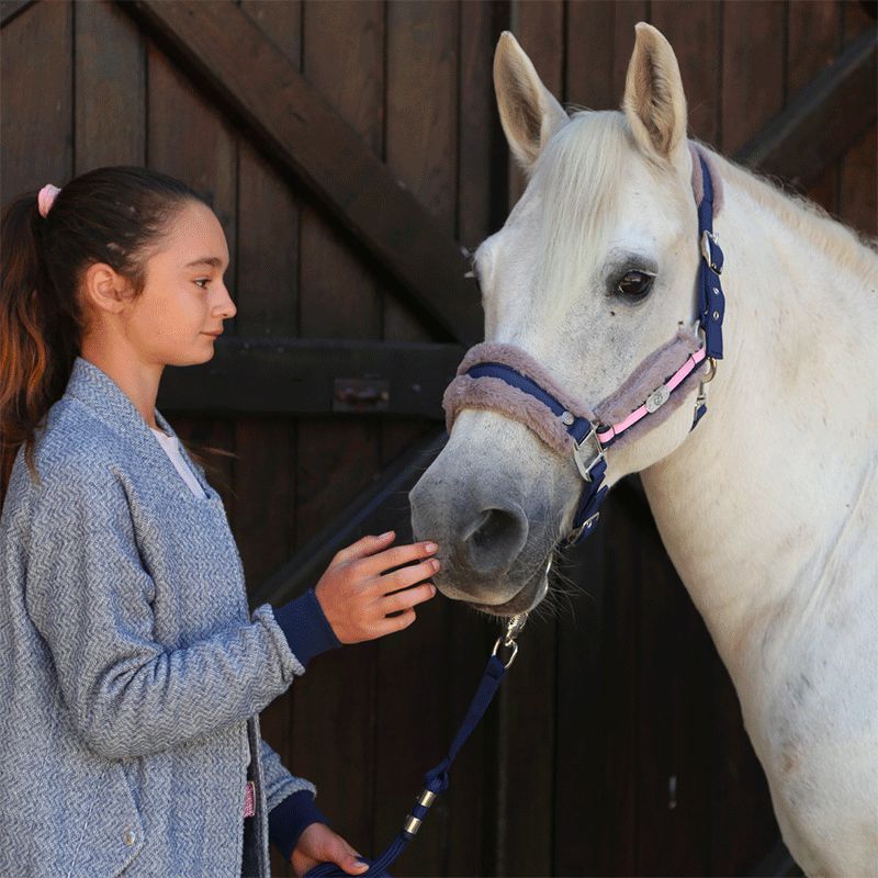 Les poneys de Zoé - Licol et longe #Mymagicponey marine/ rose | - Ohlala