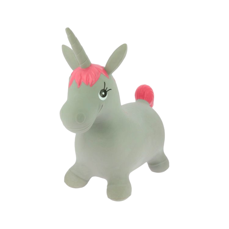 Equi-kids - Licorne sauteuse gris/ rose | - Ohlala