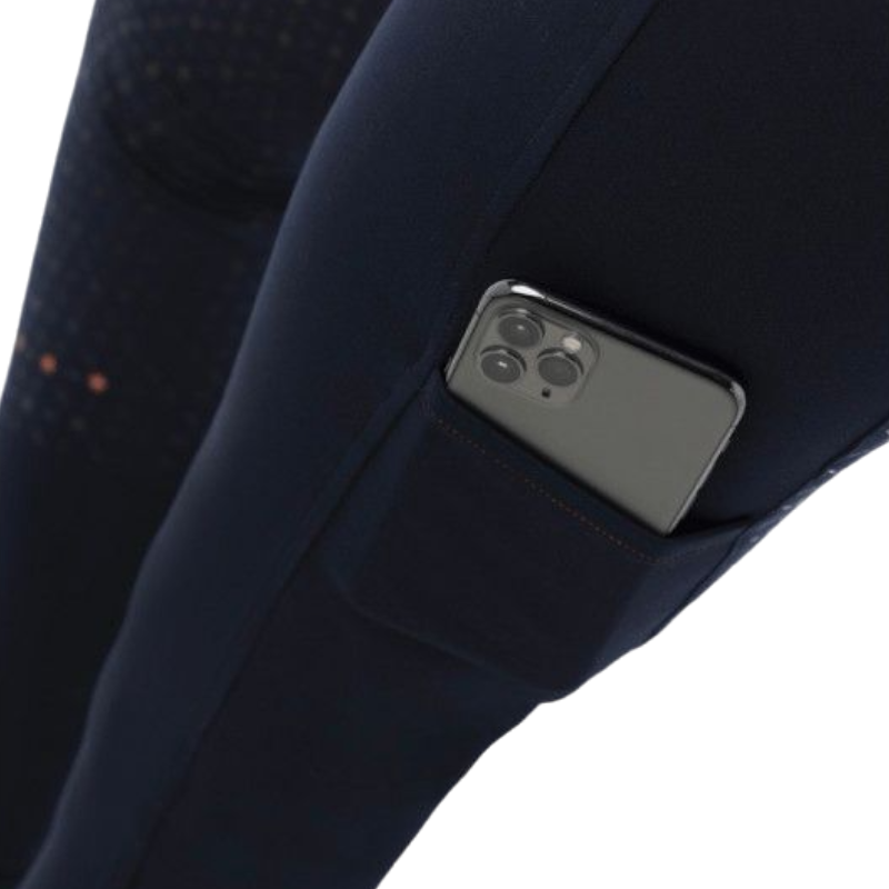 Equithème - Lyly marineblaue Full-Grip-Reitleggings für Damen 