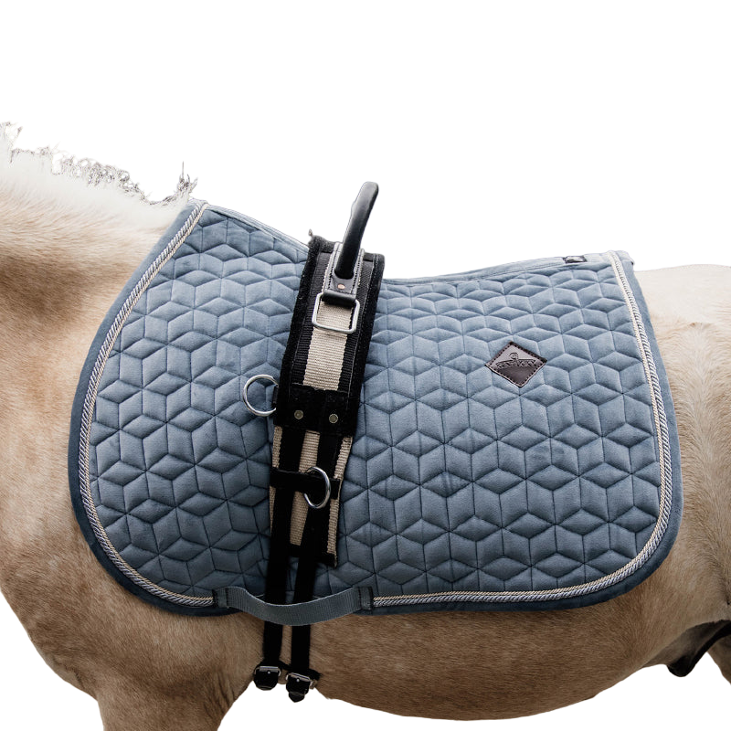 Kentucky Horsewear - Tapis de selle Velvet Jumping Bleu Clair pour minis | - Ohlala