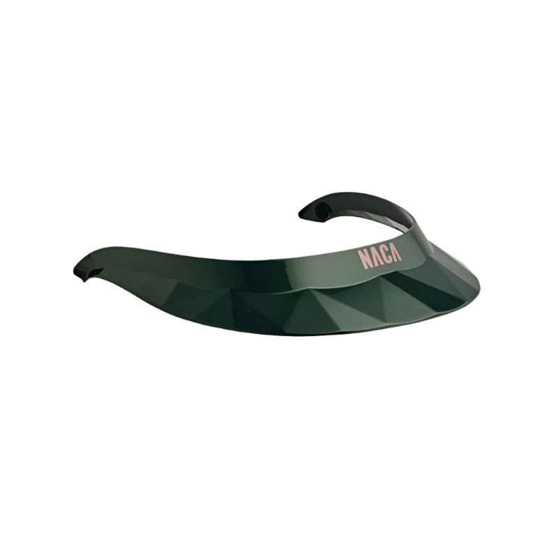 NACA - Shiny green polo visor/rose gold logo