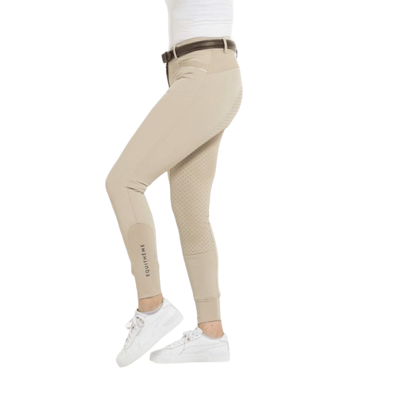 Equithème - Pantalon d'équitation full grip femme Kendal beige | - Ohlala