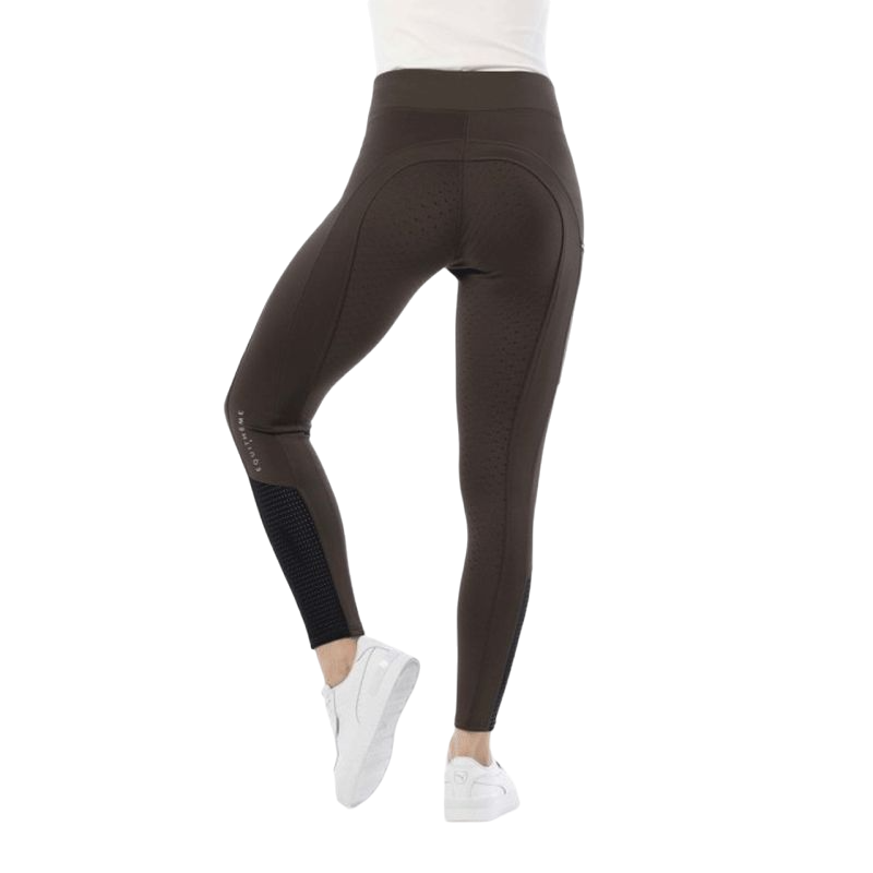 Equithème - Legging d'équitation full grip femme Brigitte noisette | - Ohlala