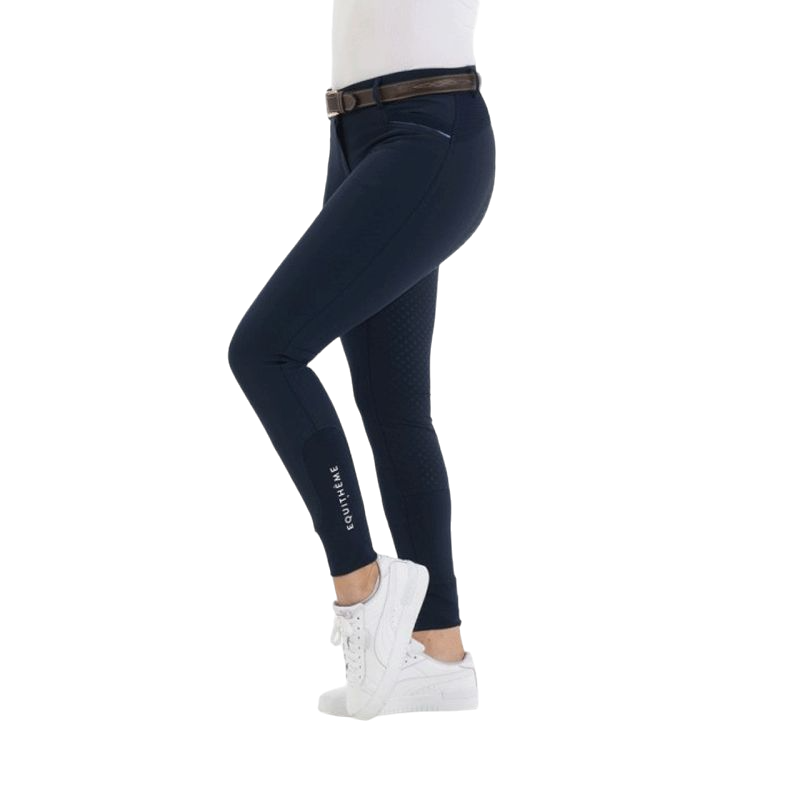 Equithème - Pantalon d'équitation full grip femme Kendal marine | - Ohlala