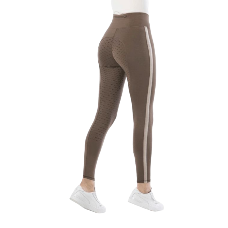 Equithème - Legging d'équitation femme Violette taupe