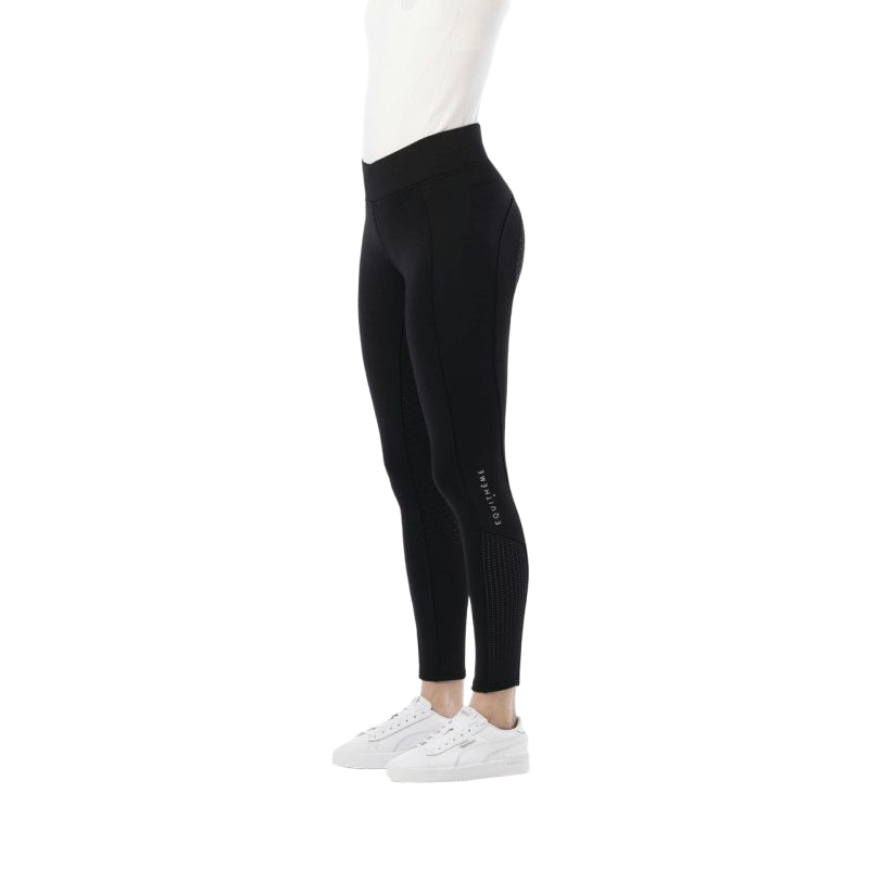 Equithème - Legging d'équitation full grip femme Brigitte noir | - Ohlala