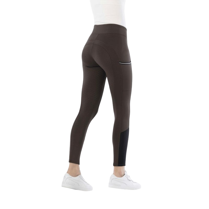 Equithème - Legging d'équitation full grip femme Brigitte noisette | - Ohlala