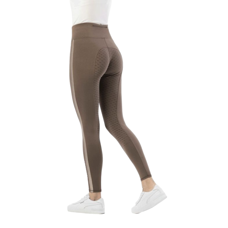 Equithème - Legging d'équitation femme Violette taupe