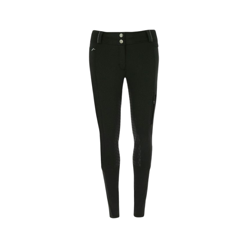 Equithème - Pantalon d'équitation femme softshell Kitzhbuhl full grip noir