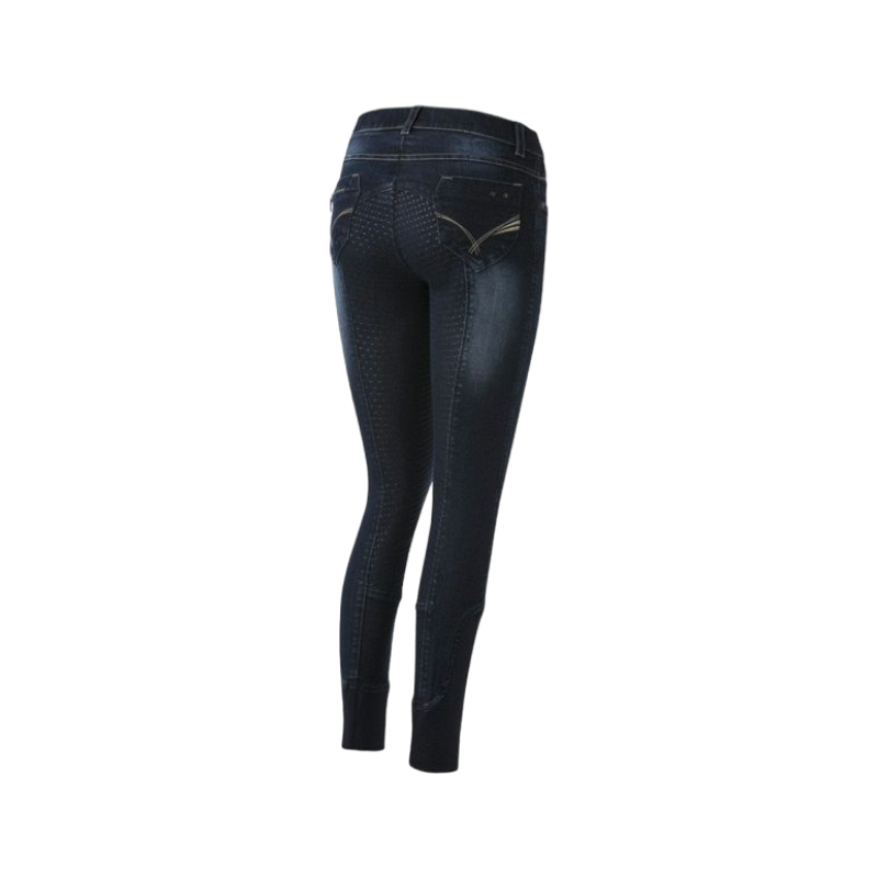 Equithème - Pantalon d'équitation femme Jean Texas marine