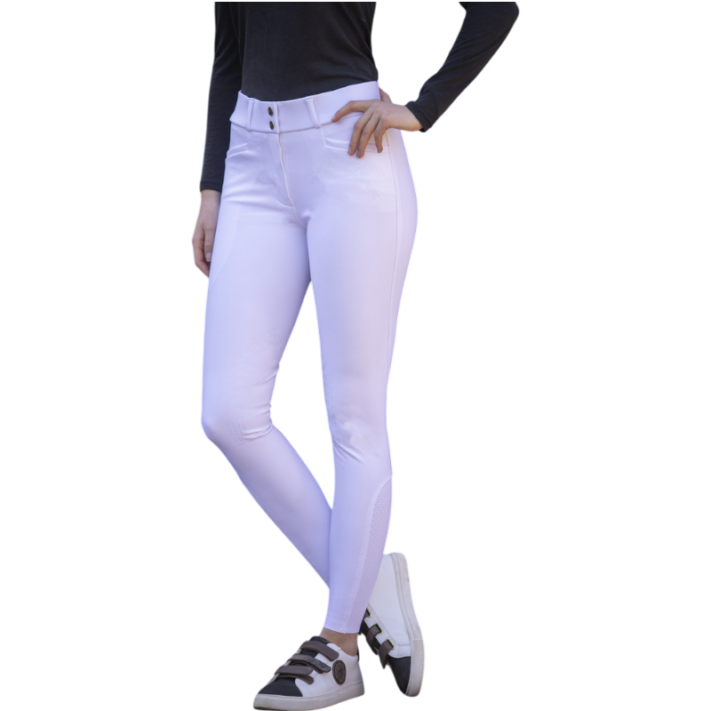 Pénélope - Pantalon d'équitation femme Majestic blanc