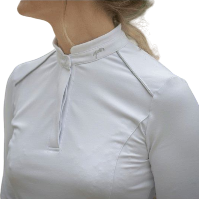 Pénélope - Polo long sleeves white anaïs