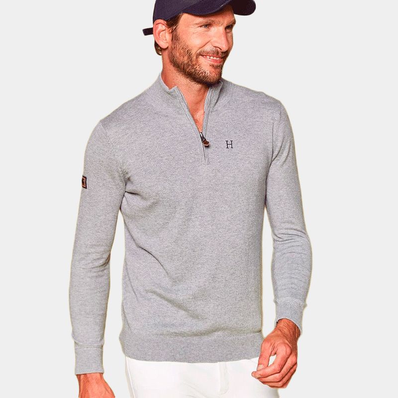 Harcour - Pull homme Flash must have gris | - Ohlala