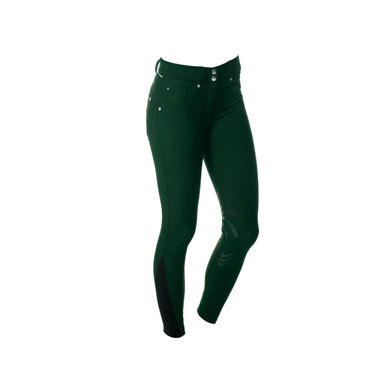 Flags & Cup - Pantalon d'équitation femme Push up Vert forêt