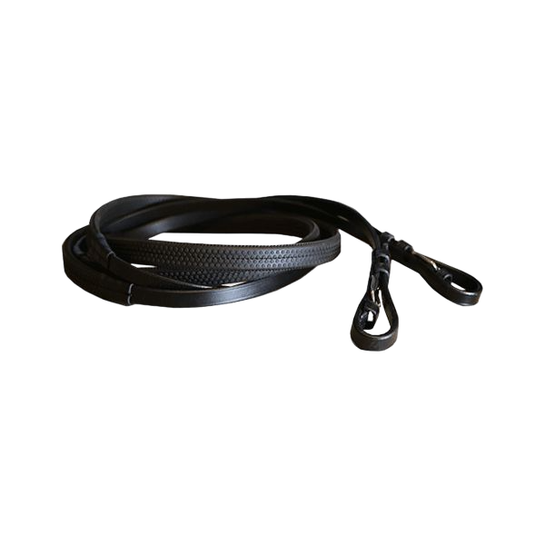 Canter - Rênes de cheval caoutchouc 14mm Noir | - Ohlala