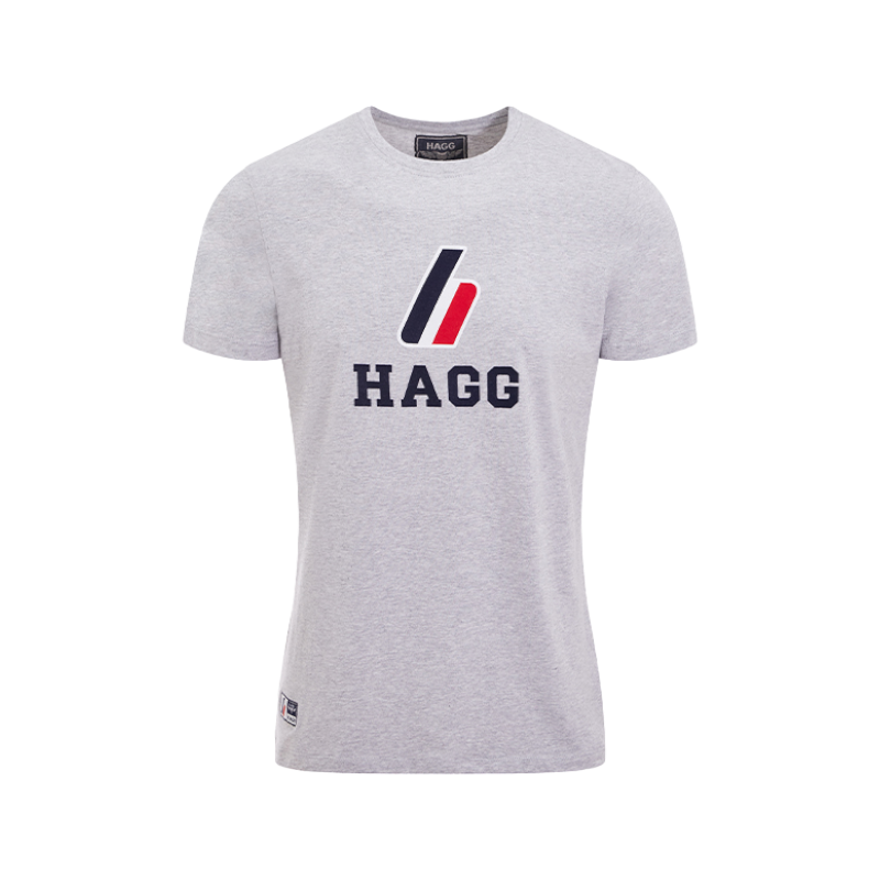 Hagg - Graues Kurzarm-T-Shirt für Herren