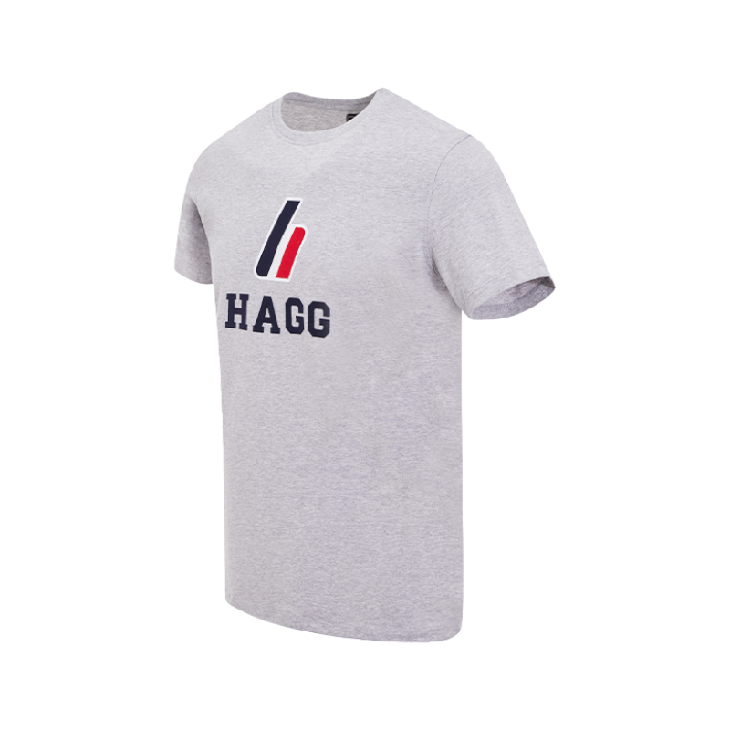 Hagg - Graues Kurzarm-T-Shirt für Herren