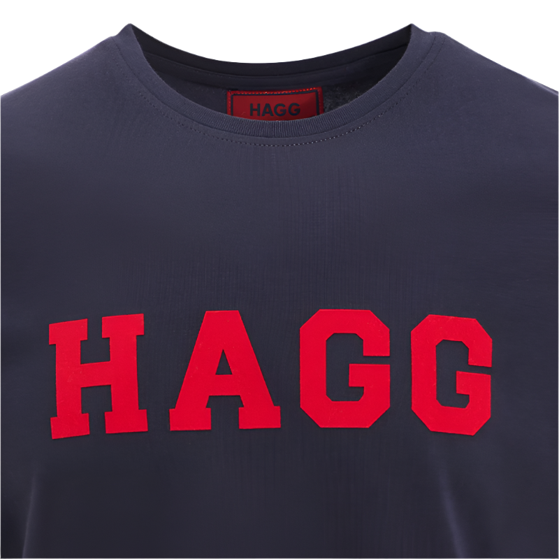 Hagg - T-shirt manches courtes homme marine/ rouge