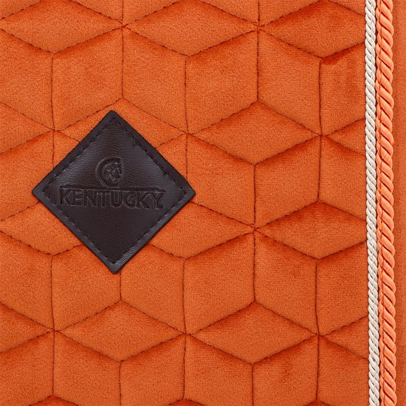 Kentucky Horsewear - Tapis de selle Velvet Jumping Orange | - Ohlala