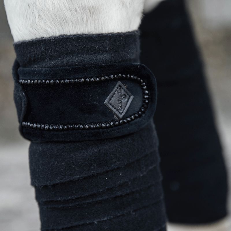 Kentucky Horsewear - Bandes de polo Velvet Pearls noir | - Ohlala