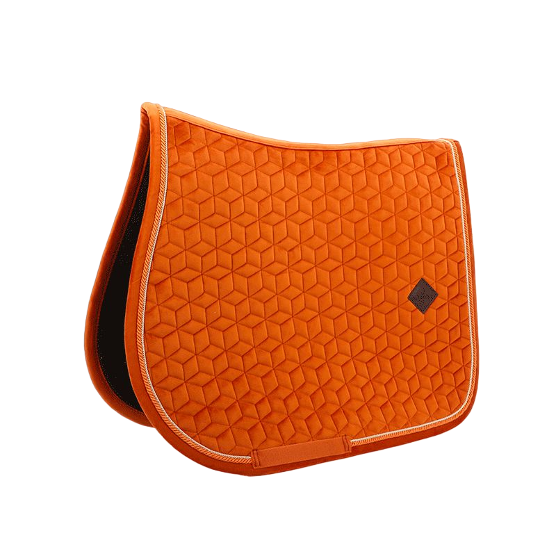 Kentucky Horsewear - Tapis de selle Velvet Jumping Orange | - Ohlala