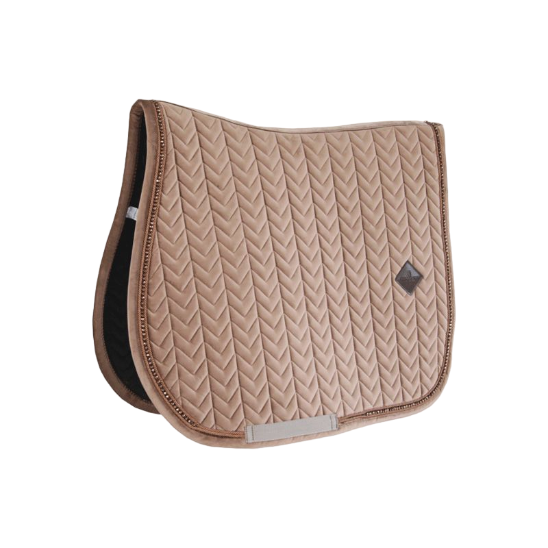 Kentucky Horsewear - Tapis de selle Velvet Pearls jumping beige | - Ohlala